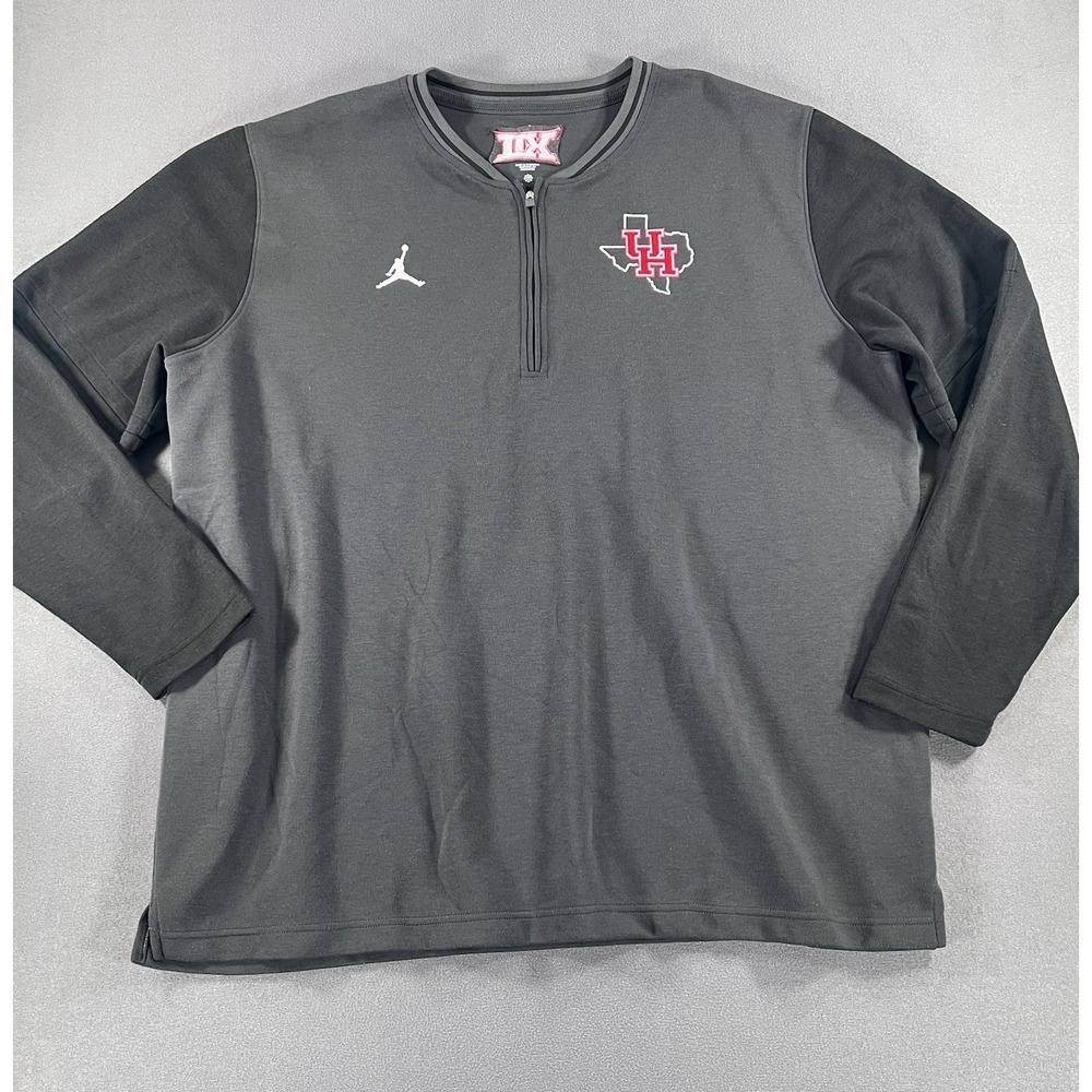Jordan Houston Cougars Mens 2XL Black Half Zip Big 12 Pullover FN7486-060